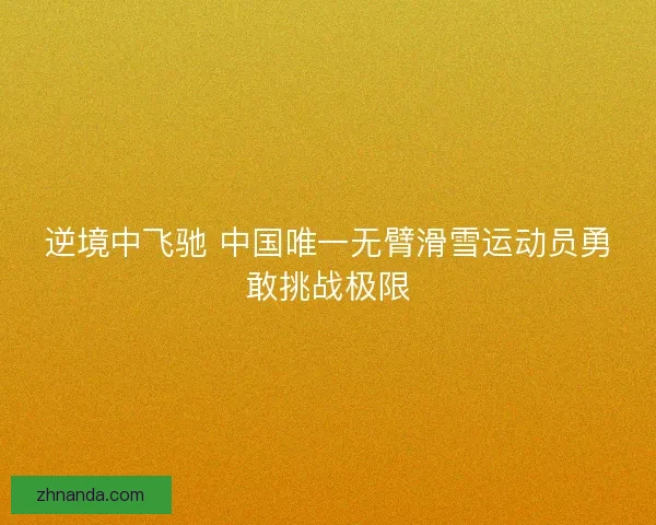 逆境中飞驰 中国唯一无臂滑雪运动员勇敢挑战极限